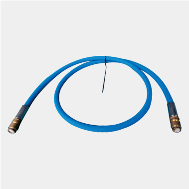 Steel wire braided rubber sheathed connector